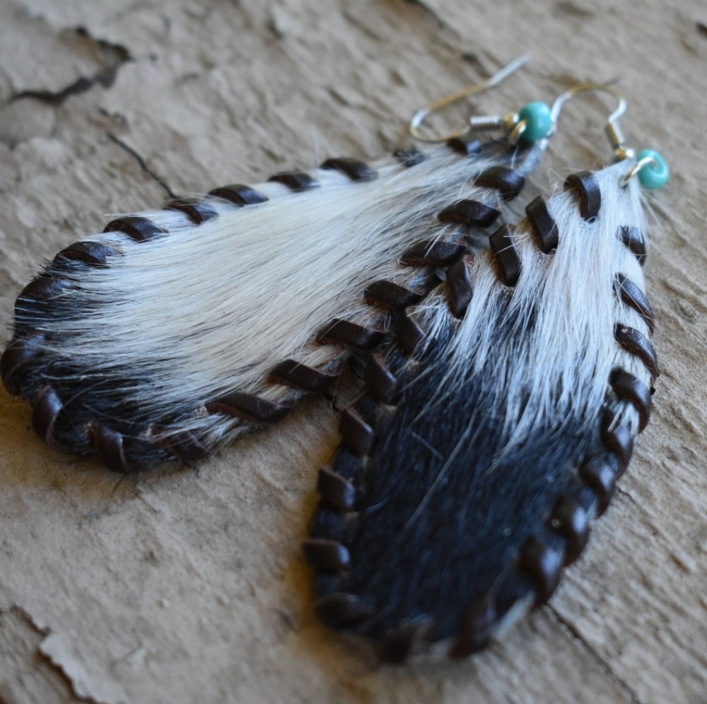 Cowhide Earings